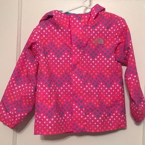 Little girls’ North Face raincoat